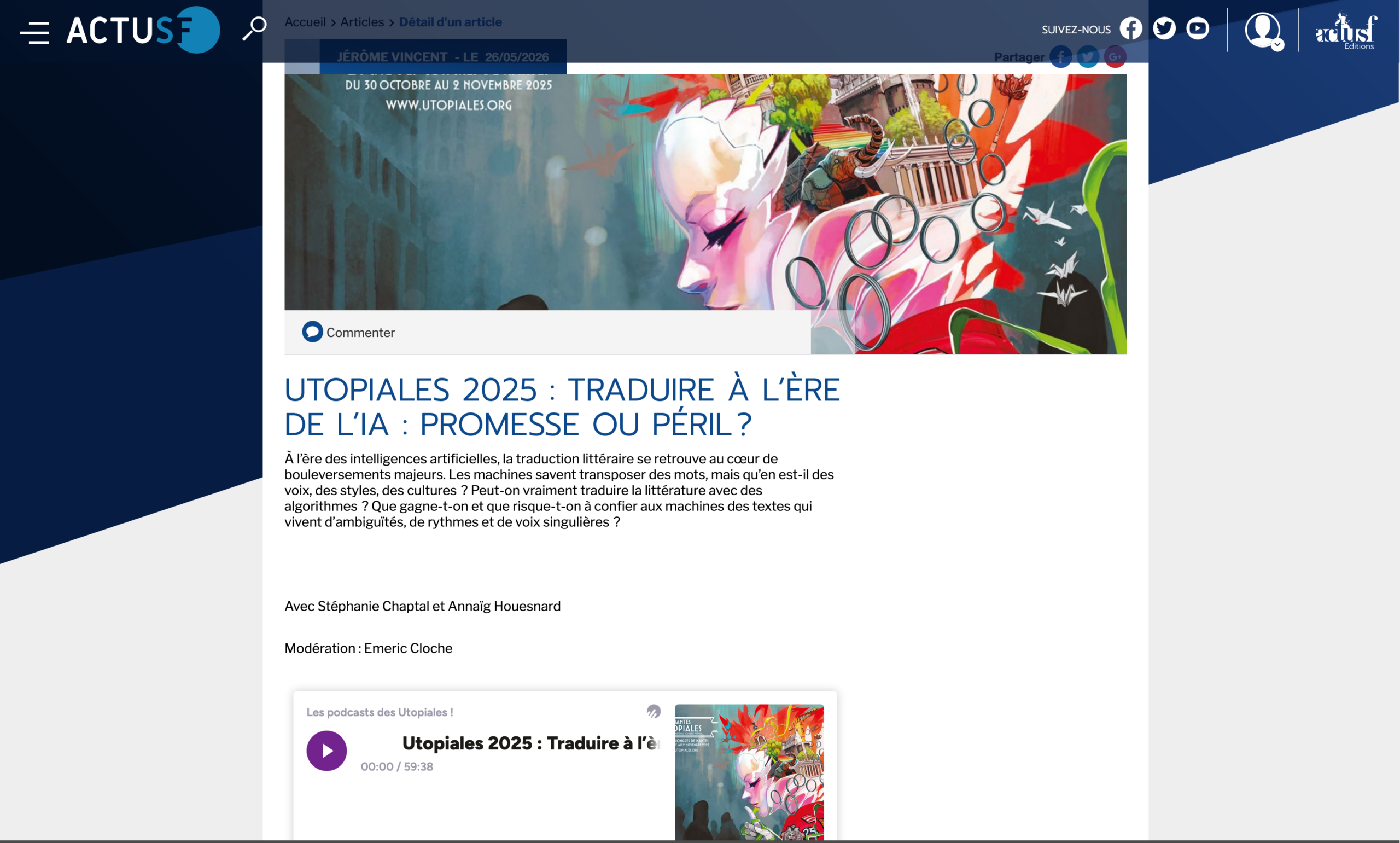 Lire la suite à propos de l’article Traduire à l’ère de l’IA : promesse ou péril  ?